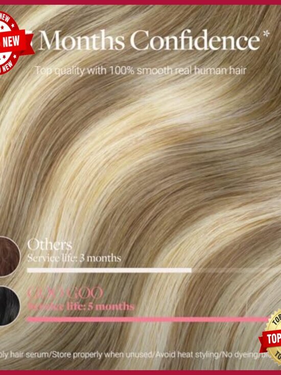 20in Human Hair Tape Extensions, 8cm Wide Weft, Heat-Safe 250°F